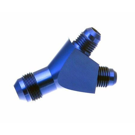 REDHORSE FITTINGS 4 AN Male To Dual 4 AN Male Anodized Blue Aluminum Single 930-04-04-1